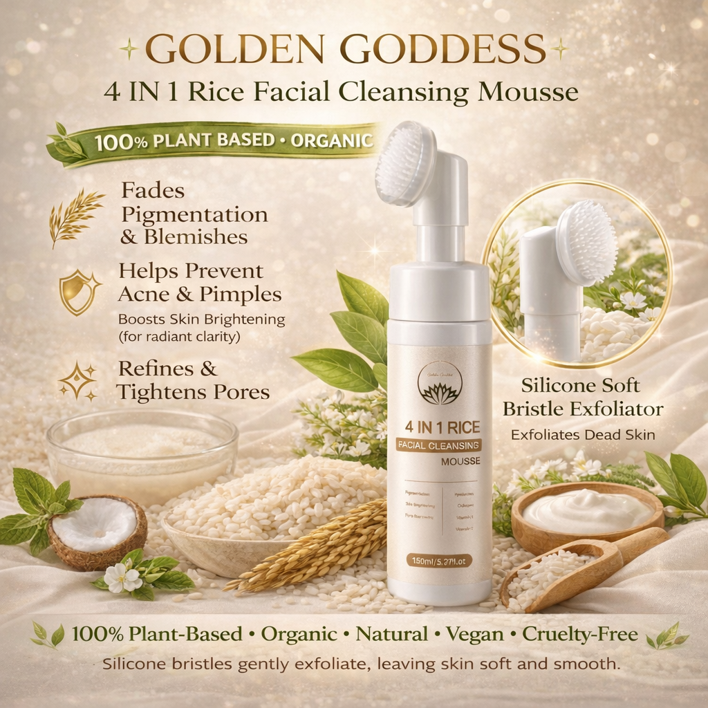 4 in 1 Rice facial cleansing mousse