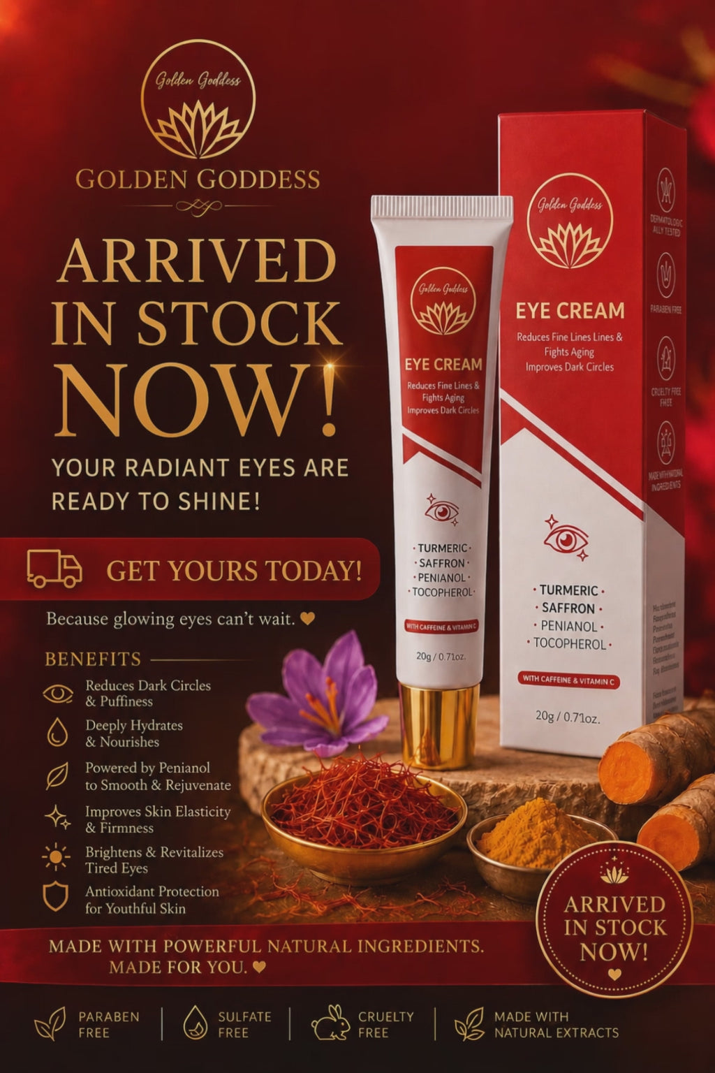 Saffron Tumeric Glow up Eye Cream