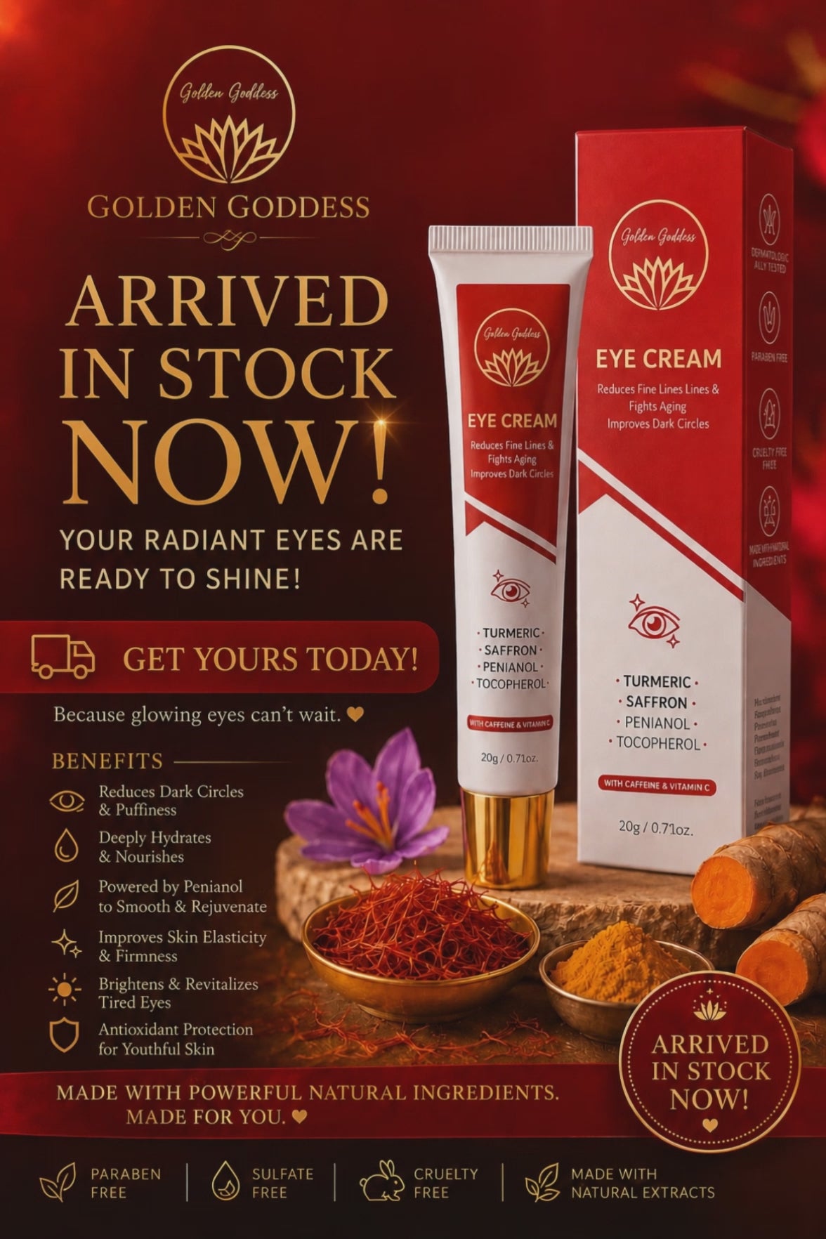 Saffron Tumeric Glow up Eye Cream