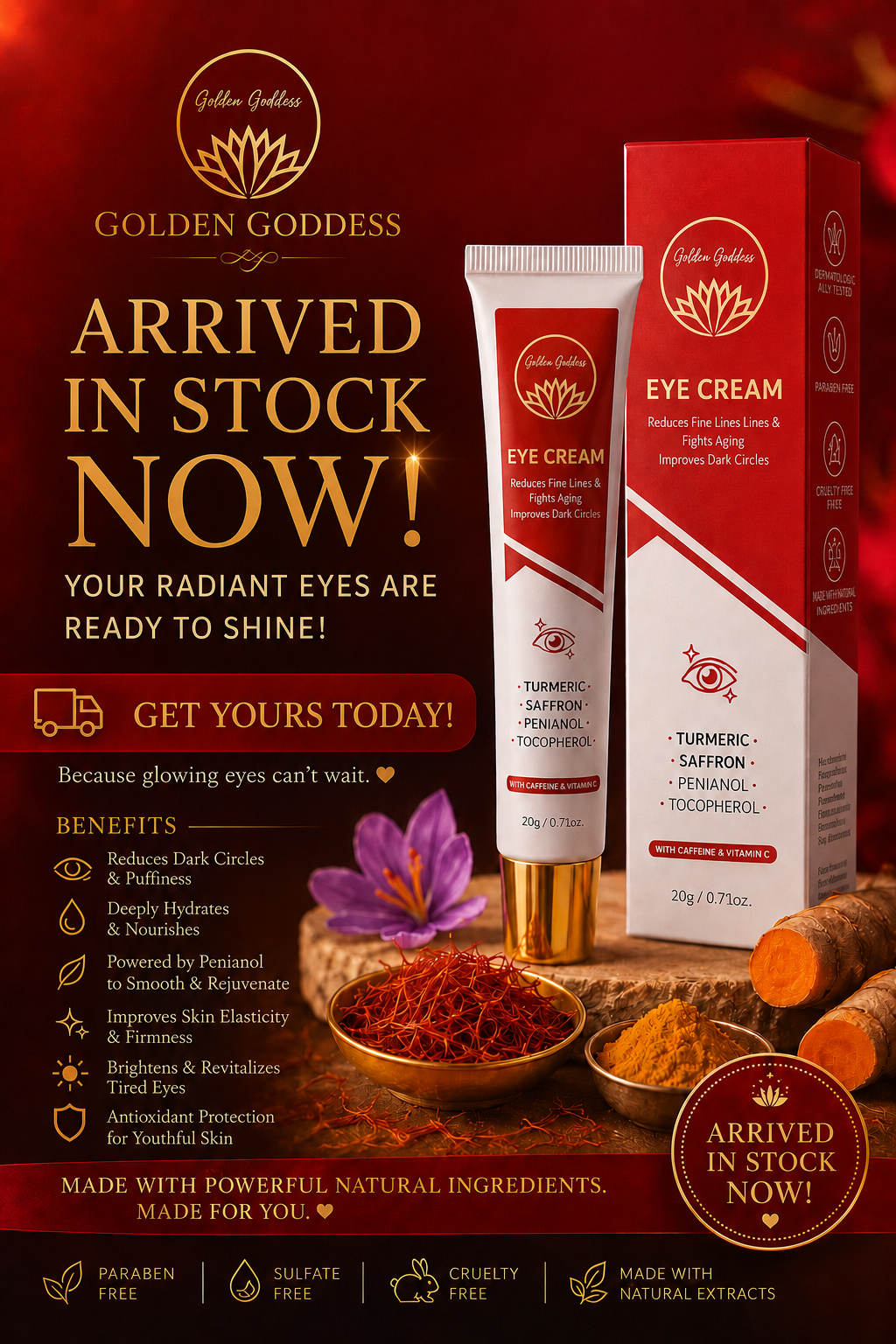 Saffron Tumeric Glow up Eye Cream